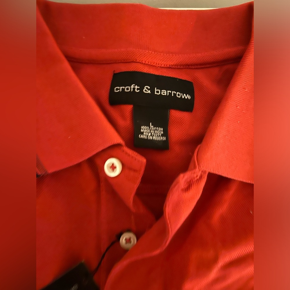 Croft & Barrow Men’s Red Short Sleeve Large BNWT